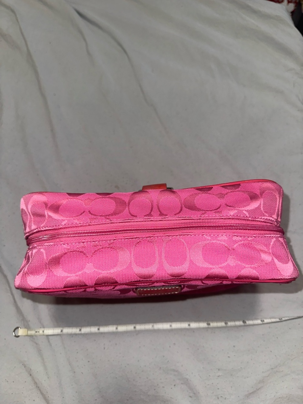 Coach Pink Signature Cosmetic Case - Picture 5 of 8